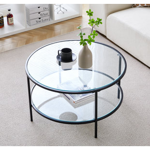 Glass coffee table deals circle